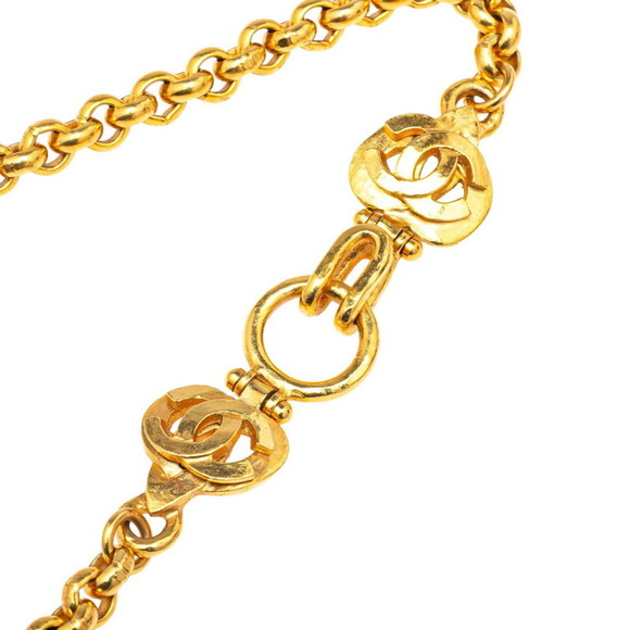 Vintage Chanel Coco Mark Chain Pendant Necklace, Gold Plated, Women's, CHANEL - Picture 3 of 6